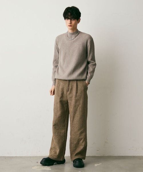 Shoowtime(ショウタイム)の「Wool-Liike Check Wide Pants / ウールライクチェックワイドパンツ(その他パンツ・メンズ・ベージュ/ブラウン・X-LARGE/LARGE/MEDIUM)」の16枚目の写真