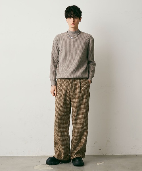 Shoowtime(ショウタイム)の「Wool-Liike Check Wide Pants / ウールライクチェックワイドパンツ(その他パンツ・メンズ・ベージュ/ブラウン・X-LARGE/LARGE/MEDIUM)」の17枚目の写真