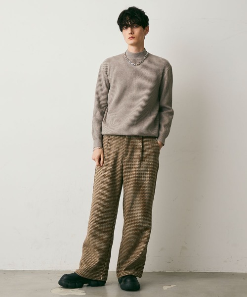 Shoowtime(ショウタイム)の「Wool-Liike Check Wide Pants / ウールライクチェックワイドパンツ(その他パンツ・メンズ・ベージュ/ブラウン・X-LARGE/LARGE/MEDIUM)」の18枚目の写真