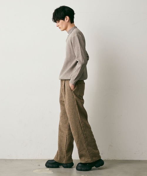 Shoowtime(ショウタイム)の「Wool-Liike Check Wide Pants / ウールライクチェックワイドパンツ(その他パンツ・メンズ・ベージュ/ブラウン・X-LARGE/LARGE/MEDIUM)」の19枚目の写真