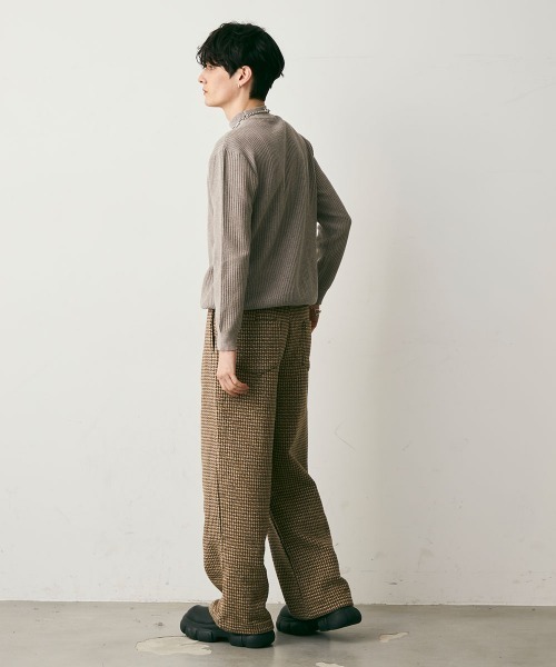 Shoowtime(ショウタイム)の「Wool-Liike Check Wide Pants / ウールライクチェックワイドパンツ(その他パンツ・メンズ・ベージュ/ブラウン・X-LARGE/LARGE/MEDIUM)」の20枚目の写真