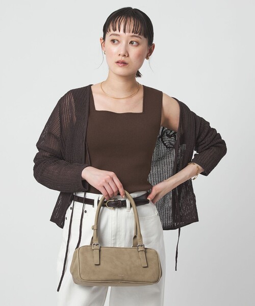 green label relaxing(グリーンレーベルリラクシング)の「ニット タンクトップ ウォッシャブル(タンクトップ・レディース・ピンク/ナチュラル/ブラック/ケリーグリーン/ダークブラウン・FREE)」の1枚目の写真