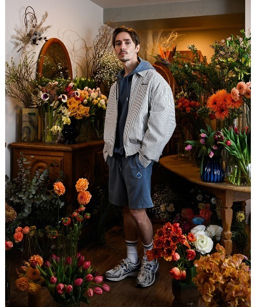 #Re:room（リルーム）の「フラワーアイコンウォッシュドスウェットショーツ（スウェットパンツ・メンズ・ブルー/ブラック/ベージュ・SMALL/MEDIUM）」の18枚目の写真