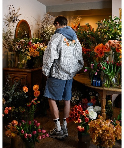 #Re:room（リルーム）の「フラワーアイコンウォッシュドスウェットショーツ（スウェットパンツ・メンズ・ブルー/ブラック/ベージュ・SMALL/MEDIUM）」の19枚目の写真