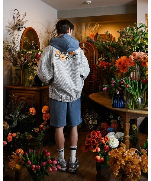 #Re:room（リルーム）の「フラワーアイコンウォッシュドスウェットショーツ（スウェットパンツ・メンズ・ブルー/ブラック/ベージュ・SMALL/MEDIUM）」の20枚目の写真