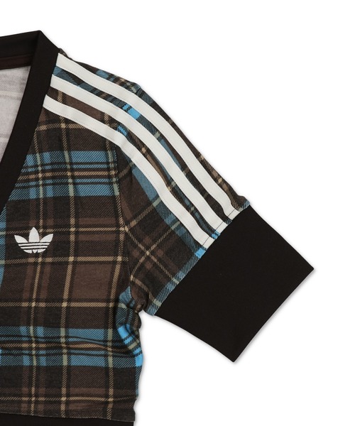 adidas/アディダス】チェック柄半袖カーディガン/セットアップ対応
