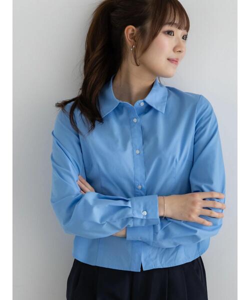 Te chichi(テチチ)の「プリンセスラインクロップトシャツ【AOYAMA FASHION ASSOCIATION × Té chichi】(シャツ/ブラウス・レディース・ピンク/サックスブルー・F)」の1枚目の写真