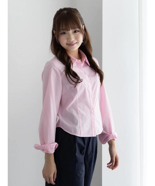 Te chichi(テチチ)の「プリンセスラインクロップトシャツ【AOYAMA FASHION ASSOCIATION × Té chichi】(シャツ/ブラウス・レディース・ピンク/サックスブルー・F)」の7枚目の写真