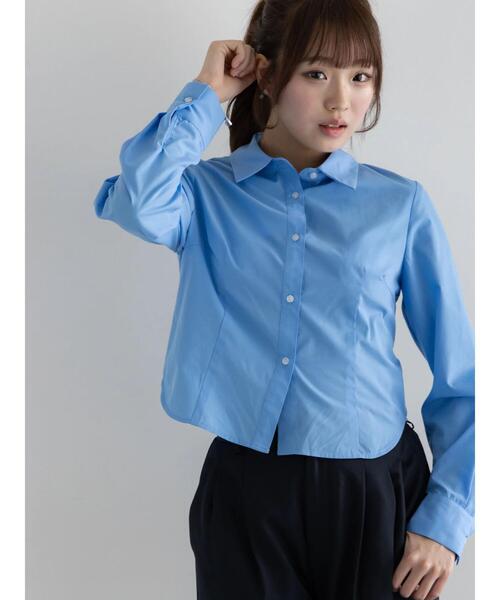 Te chichi(テチチ)の「プリンセスラインクロップトシャツ【AOYAMA FASHION ASSOCIATION × Té chichi】(シャツ/ブラウス・レディース・ピンク/サックスブルー・F)」の14枚目の写真