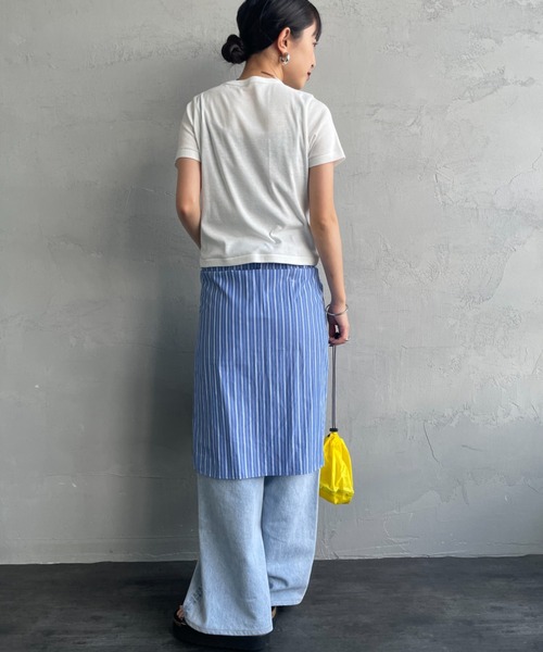 Healthknit（ヘルスニット）の「[HEALTHKNIT/ヘルスニット] 別注 ミニロゴ コンパクトＴシャツ（Tシャツ/カットソー・レディース・ブラック/ベージュ/オフホワイト・M/S）」の13枚目の写真