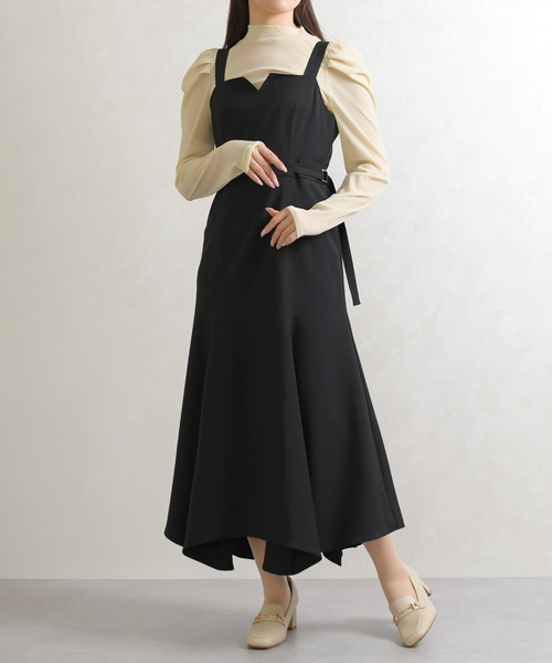 31 Sons de mode(トランテアン ソン ドゥ モード)の「2026春夏新作 サイドベルトマーメイドジャンスカ(ジャンパースカート・レディース・ベージュ/ブラック/モカ・S/M)」の1枚目の写真