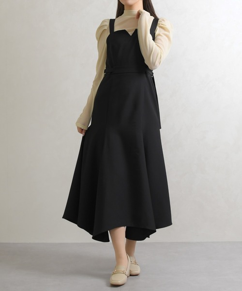 31 Sons de mode(トランテアン ソン ドゥ モード)の「2026春夏新作 サイドベルトマーメイドジャンスカ(ジャンパースカート・レディース・ベージュ/ブラック/モカ・S/M)」の5枚目の写真