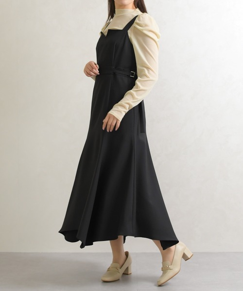 31 Sons de mode(トランテアン ソン ドゥ モード)の「2026春夏新作 サイドベルトマーメイドジャンスカ(ジャンパースカート・レディース・ベージュ/ブラック/モカ・S/M)」の7枚目の写真