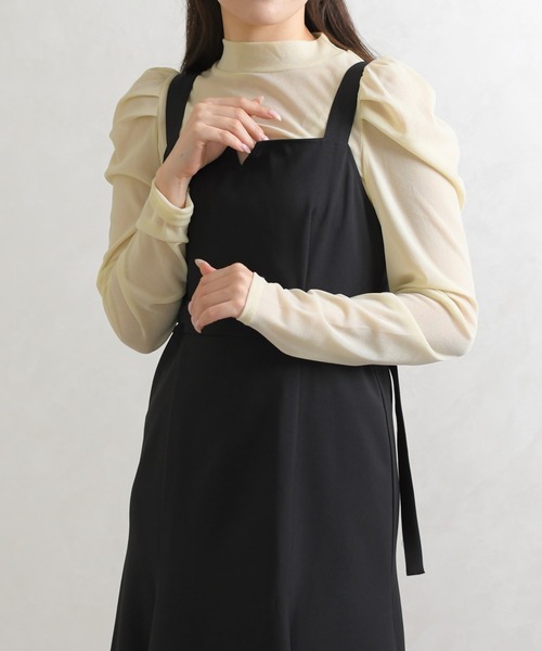 31 Sons de mode(トランテアン ソン ドゥ モード)の「2026春夏新作 サイドベルトマーメイドジャンスカ(ジャンパースカート・レディース・ベージュ/ブラック/モカ・S/M)」の8枚目の写真