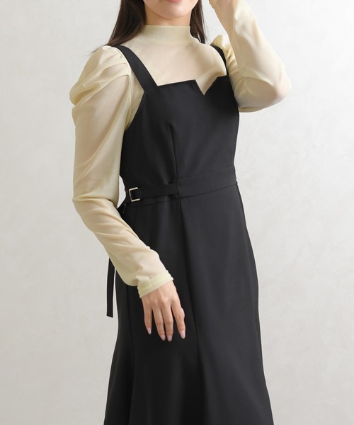 31 Sons de mode(トランテアン ソン ドゥ モード)の「2026春夏新作 サイドベルトマーメイドジャンスカ(ジャンパースカート・レディース・ベージュ/ブラック/モカ・S/M)」の9枚目の写真