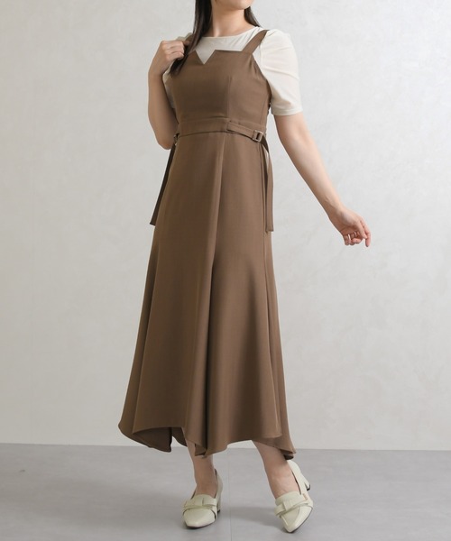 31 Sons de mode(トランテアン ソン ドゥ モード)の「2026春夏新作 サイドベルトマーメイドジャンスカ(ジャンパースカート・レディース・ベージュ/ブラック/モカ・S/M)」の11枚目の写真