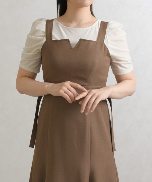 31 Sons de mode(トランテアン ソン ドゥ モード)の「2026春夏新作 サイドベルトマーメイドジャンスカ(ジャンパースカート・レディース・ベージュ/ブラック/モカ・S/M)」の14枚目の写真