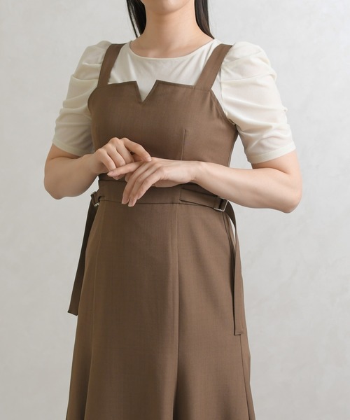 31 Sons de mode(トランテアン ソン ドゥ モード)の「2026春夏新作 サイドベルトマーメイドジャンスカ(ジャンパースカート・レディース・ベージュ/ブラック/モカ・S/M)」の16枚目の写真