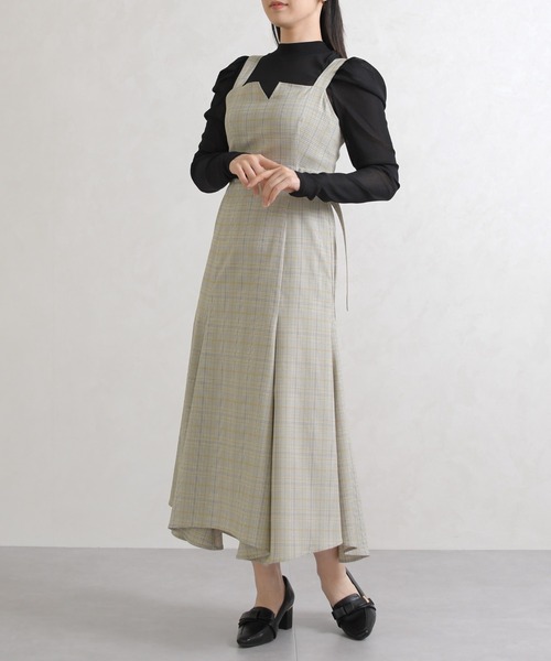 31 Sons de mode(トランテアン ソン ドゥ モード)の「2026春夏新作 サイドベルトマーメイドジャンスカ(ジャンパースカート・レディース・ベージュ/ブラック/モカ・S/M)」の17枚目の写真