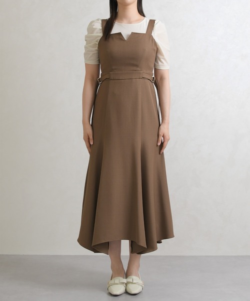 31 Sons de mode(トランテアン ソン ドゥ モード)の「2026春夏新作 サイドベルトマーメイドジャンスカ(ジャンパースカート・レディース・ベージュ/ブラック/モカ・S/M)」の21枚目の写真