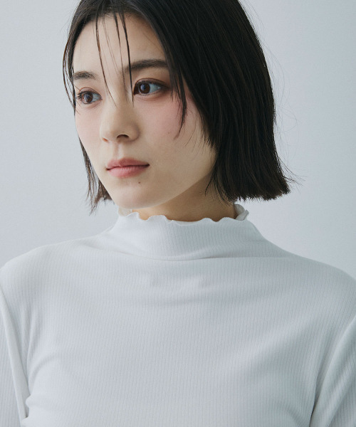 Mirette(ミレット)の「レイヤードフリル リブトップス / Layered Frill Rib Top(Tシャツ/カットソー・レディース・ホワイト・MEDIUM/SMALL/LARGE)」の13枚目の写真