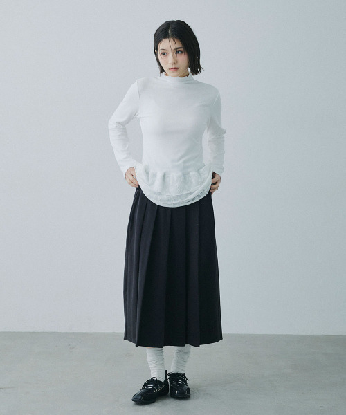 Mirette(ミレット)の「レイヤードフリル リブトップス / Layered Frill Rib Top(Tシャツ/カットソー・レディース・ホワイト・MEDIUM/SMALL/LARGE)」の16枚目の写真