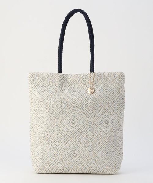 MICO COULIER（ミコクリエ）の「チャーム付きキカガクトートバッグ（トートバッグ・レディース・ライトブルー/ブラック・FREE）」の2枚目の写真