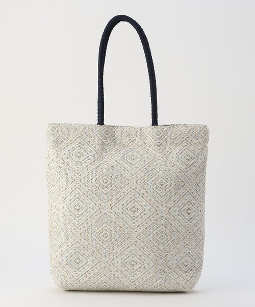 MICO COULIER（ミコクリエ）の「チャーム付きキカガクトートバッグ（トートバッグ・レディース・ライトブルー/ブラック・FREE）」の4枚目の写真