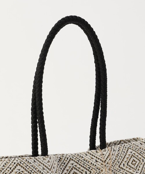 MICO COULIER（ミコクリエ）の「チャーム付きキカガクトートバッグ（トートバッグ・レディース・ライトブルー/ブラック・FREE）」の12枚目の写真