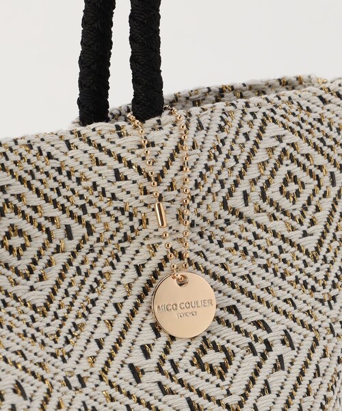 MICO COULIER（ミコクリエ）の「チャーム付きキカガクトートバッグ（トートバッグ・レディース・ライトブルー/ブラック・FREE）」の14枚目の写真