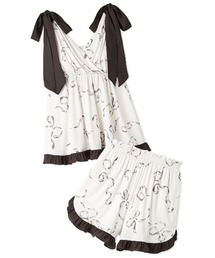 SNIDEL HOME（スナイデルホーム）の「【接触冷感】カシュクールショルダーリボンセットアップ（ルームウェア/パジャマ）」