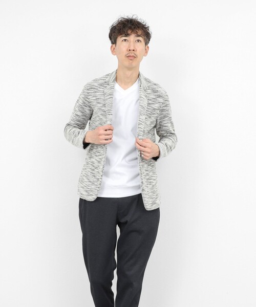 NOLLEY’S(ノーリーズ)の「《ビジカジ対応》防臭・消臭 シルケットスムース VネックドレスTシャツ 26SS(Tシャツ/カットソー・メンズ・ホワイト/ダークネイビー/チャコールグレー・XL/L/M/S/XXL)」の14枚目の写真