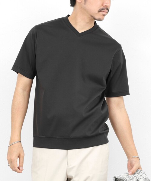 NOLLEY’S(ノーリーズ)の「《ビジカジ対応》防臭・消臭 シルケットスムース VネックドレスTシャツ 26SS(Tシャツ/カットソー・メンズ・ホワイト/ダークネイビー/チャコールグレー・XL/L/M/S/XXL)」の17枚目の写真