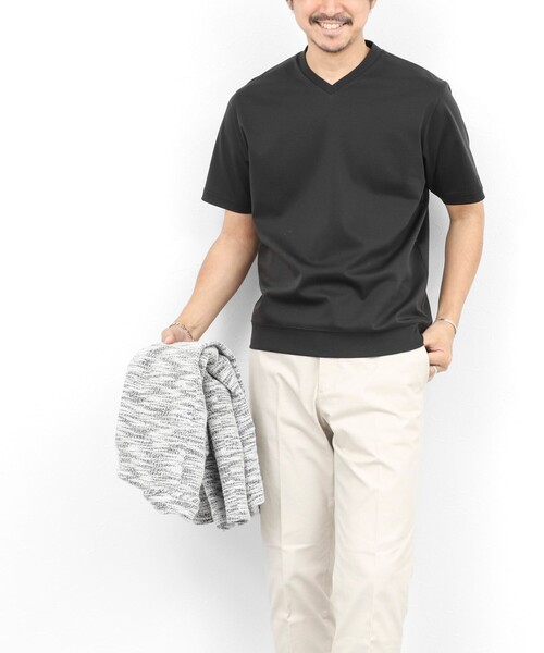 NOLLEY’S(ノーリーズ)の「《ビジカジ対応》防臭・消臭 シルケットスムース VネックドレスTシャツ 26SS(Tシャツ/カットソー・メンズ・ホワイト/ダークネイビー/チャコールグレー・XL/L/M/S/XXL)」の18枚目の写真