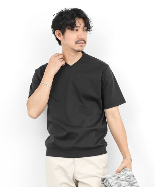 NOLLEY’S(ノーリーズ)の「《ビジカジ対応》防臭・消臭 シルケットスムース VネックドレスTシャツ 26SS(Tシャツ/カットソー・メンズ・ホワイト/ダークネイビー/チャコールグレー・XL/L/M/S/XXL)」の19枚目の写真