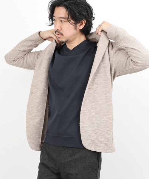 NOLLEY’S（ノーリーズ）の「《ビジカジ対応》ジャケットに合う シルケットVネック ドレスTシャツ（Tシャツ/カットソー・メンズ・ホワイト/ダークネイビー/チャコールグレー・XL/L/M/S/XXL）」の17枚目の写真