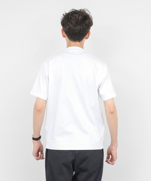NOLLEY’S（ノーリーズ）の「《ビジカジ対応》ジャケットに合う シルケットVネック ドレスTシャツ（Tシャツ/カットソー・メンズ・ホワイト/ダークネイビー/チャコールグレー・XL/L/M/S/XXL）」の10枚目の写真