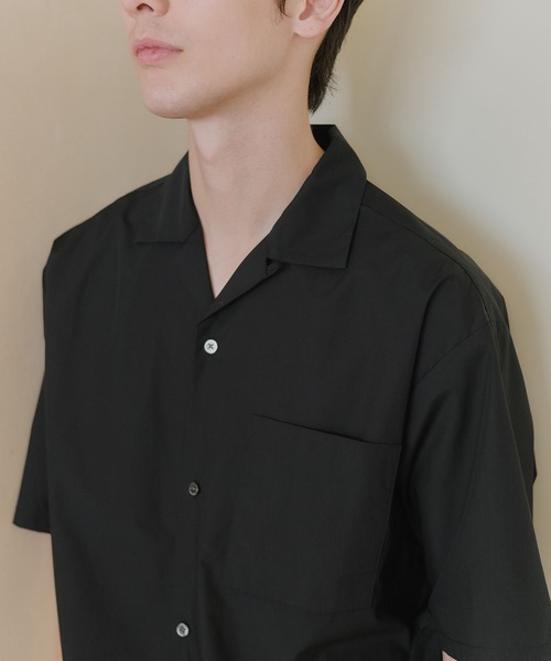 MILITARY(ミリタリー)の「【MAISON CLUB】Compact Cropped Open Collar Shirt / コンパクトクロップドオープンカラーシャツ(シャツ/ブラウス・メンズ・サックスブルー/グレー/ブラック・L/M)」の20枚目の写真