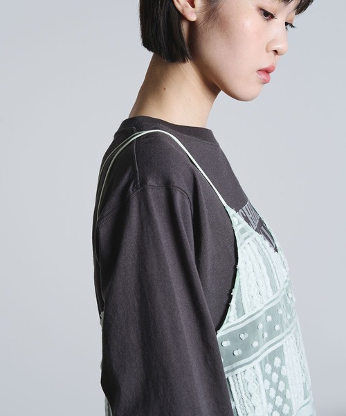 ROSE BUD（ローズバッド）の「(mici)CAMISOLE DRESS（ワンピース・レディース・オフホワイト/ライトグリーン・ONE SIZE）」の15枚目の写真