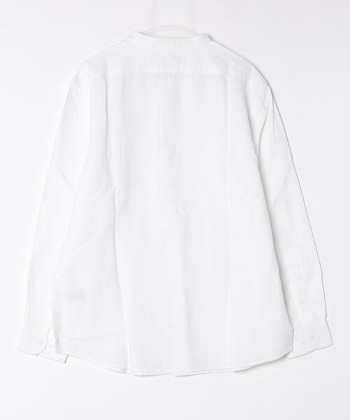 BANANA REPUBLIC FACTORY STORE(バナナリパブリック ファクトリーストア)の「BANANA REPUBLIC FACTORY STORE スリムフィット リネンブレンド バンドカラーシャツ(シャツ/ブラウス・メンズ・ホワイト/ベージュ・S/M/L/XL)」の3枚目の写真