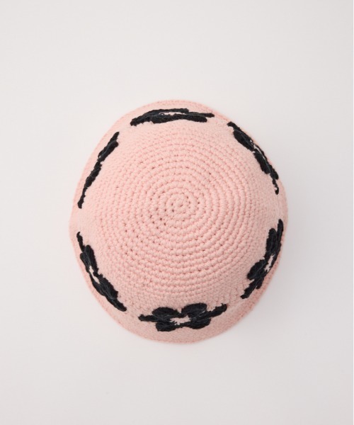 RODEO CROWNS WIDE BOWL（ロデオクラウンズワイドボウル）の「フラワーニットハット（ハット・レディース・ライトピンク/ブラック/アイボリー・FREE）」の16枚目の写真