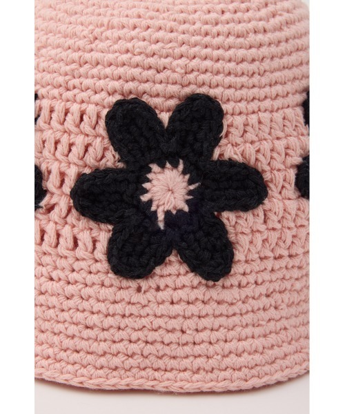 RODEO CROWNS WIDE BOWL（ロデオクラウンズワイドボウル）の「フラワーニットハット（ハット・レディース・ライトピンク/ブラック/アイボリー・FREE）」の17枚目の写真