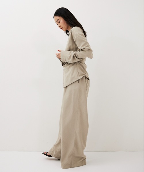 HANNE(アン)の「カシュクールシャツ(シャツ/ブラウス・レディース・ベージュ/ブラック・FREE)」の5枚目の写真