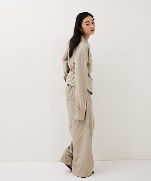 HANNE(アン)の「カシュクールシャツ(シャツ/ブラウス・レディース・ベージュ/ブラック・FREE)」の6枚目の写真