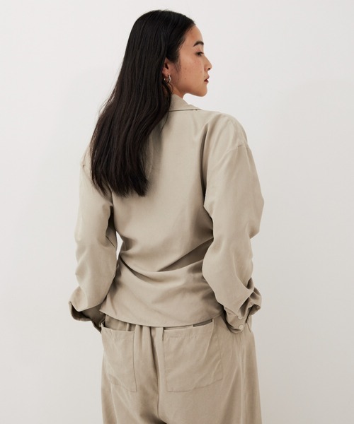 HANNE(アン)の「カシュクールシャツ(シャツ/ブラウス・レディース・ベージュ/ブラック・FREE)」の9枚目の写真