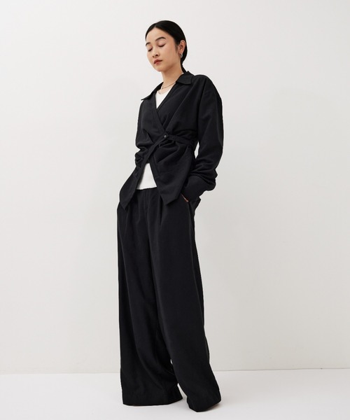 HANNE(アン)の「カシュクールシャツ(シャツ/ブラウス・レディース・ベージュ/ブラック・FREE)」の18枚目の写真