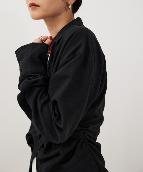 HANNE(アン)の「カシュクールシャツ(シャツ/ブラウス・レディース・ベージュ/ブラック・FREE)」の20枚目の写真