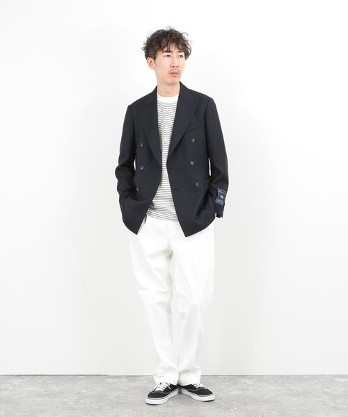 NOLLEY’S（ノーリーズ）の「シルケット加工 ボーダー クルーネックTシャツ 26SS（Tシャツ/カットソー・メンズ・ホワイト系その他/グレー系その他/ブラック系その他・XL/L/M/S）」の5枚目の写真