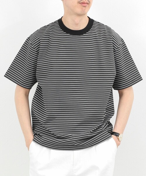 NOLLEY’S（ノーリーズ）の「シルケット加工 ボーダー クルーネックTシャツ 26SS（Tシャツ/カットソー・メンズ・ホワイト系その他/グレー系その他/ブラック系その他・XL/L/M/S）」の7枚目の写真