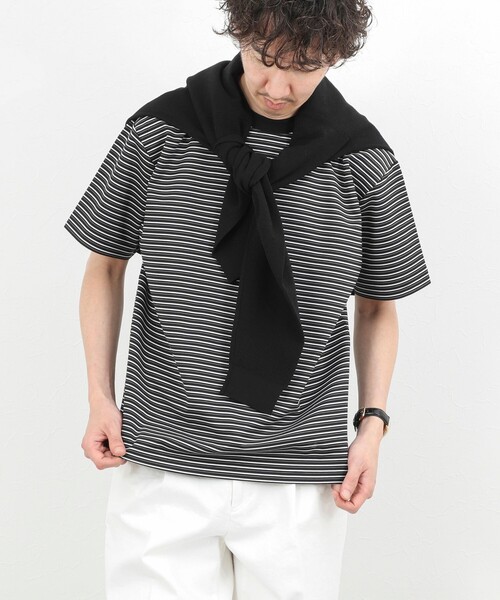 NOLLEY’S（ノーリーズ）の「シルケット加工 ボーダー クルーネックTシャツ 26SS（Tシャツ/カットソー・メンズ・ホワイト系その他/グレー系その他/ブラック系その他・XL/L/M/S）」の11枚目の写真